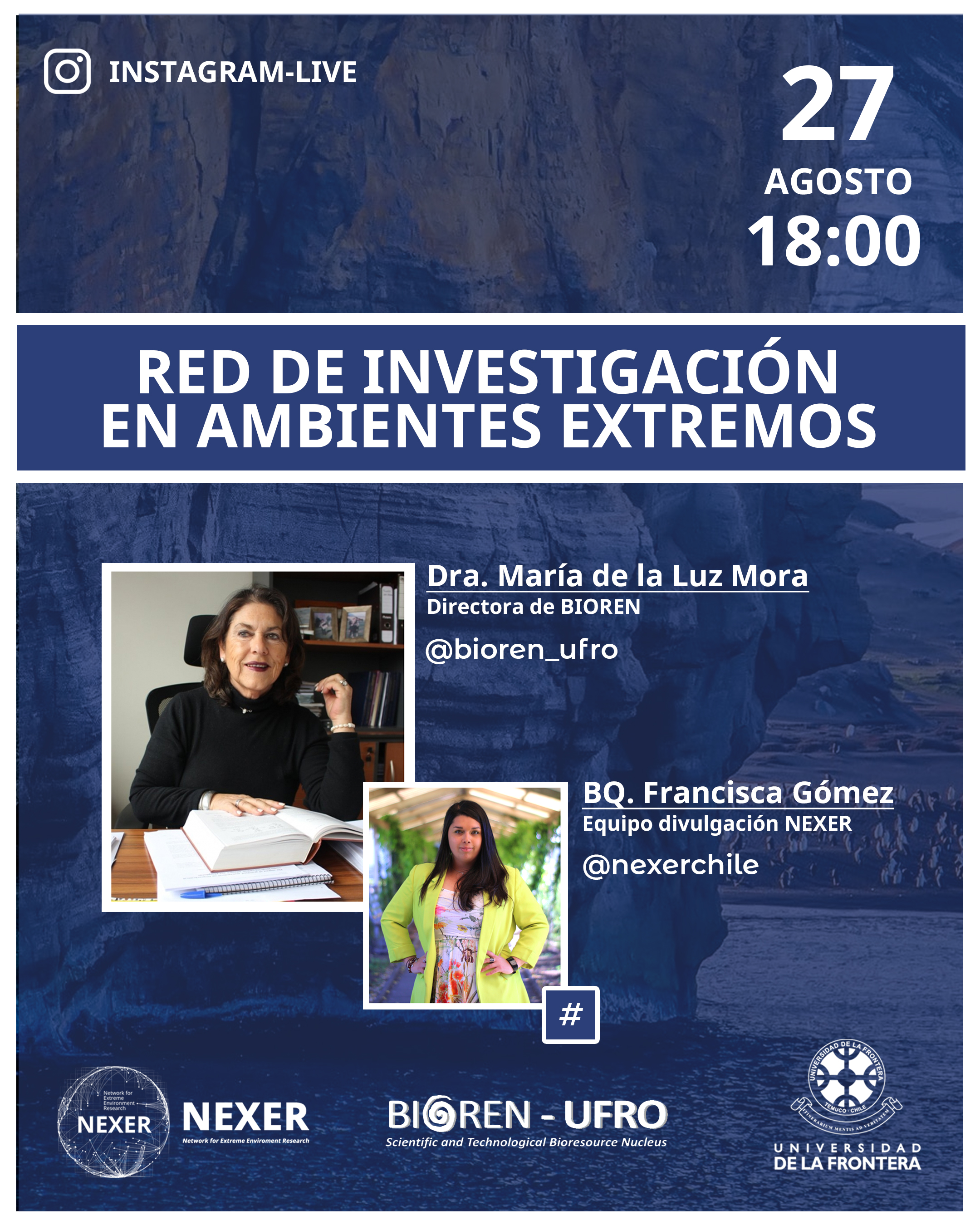 INSTAGRAM-LIVE: Network for Extreme Environments Research featuring Dr. María de la Luz Mora